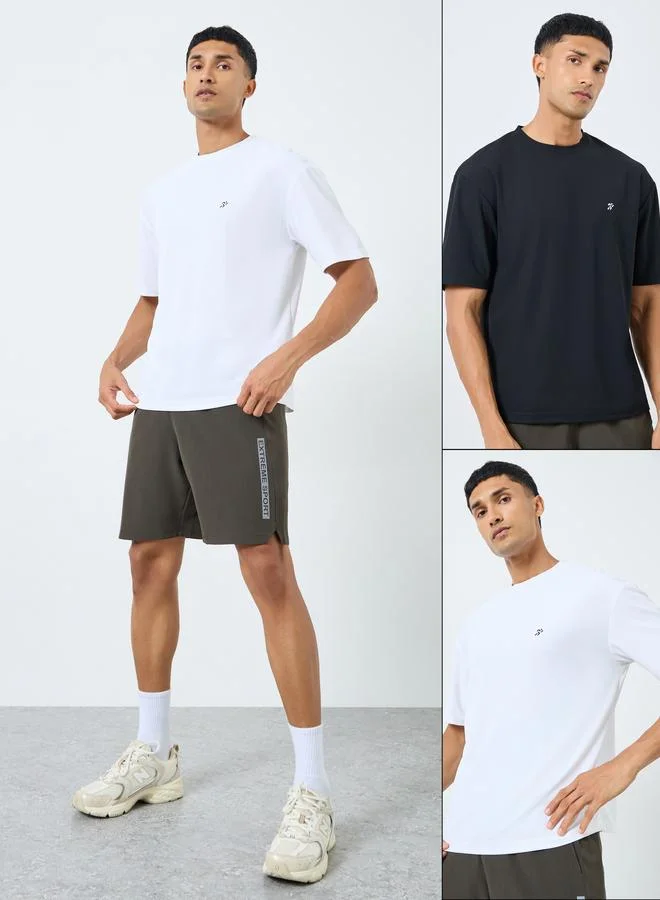 ستايلي اكتيف مجموعة من 2 تيشيرت واسع للتدريب